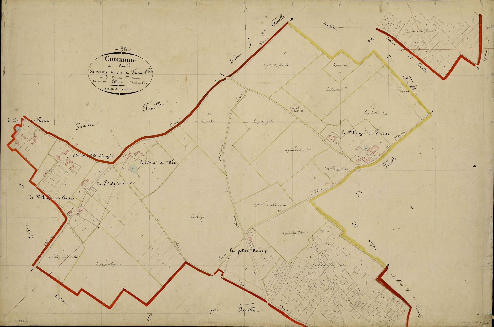 Vineuil - Section K1, dite du Fresnes.