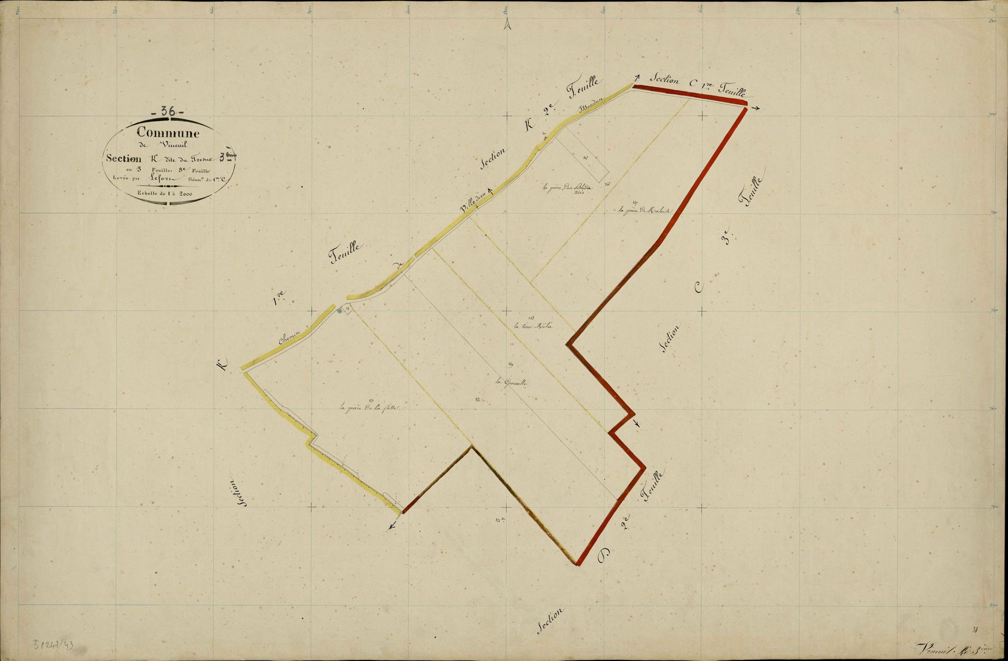 Vineuil - Section K3, dite du Fresnes.