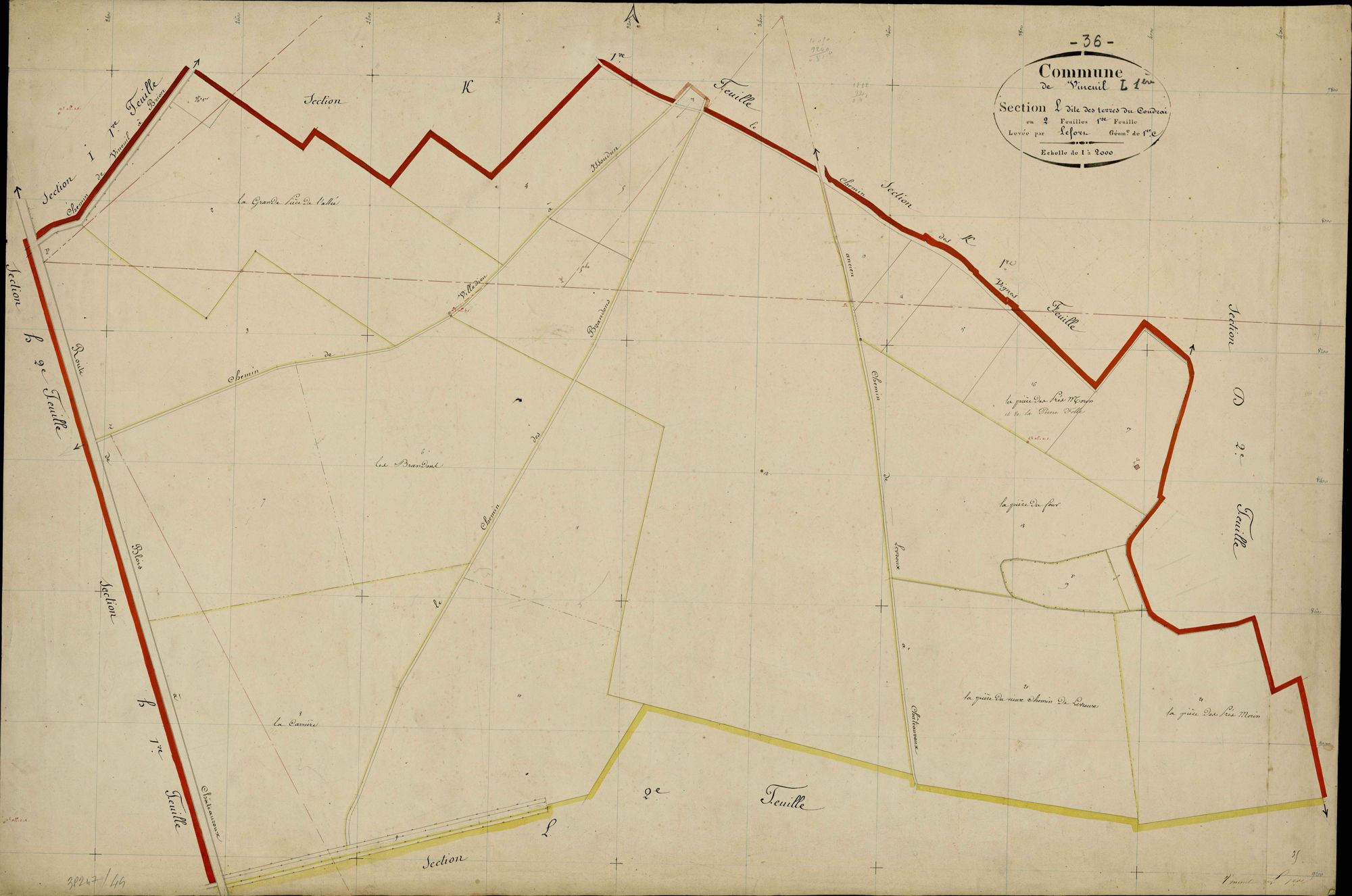 Vineuil - Section L1, dite des Terres du Coudrai.
