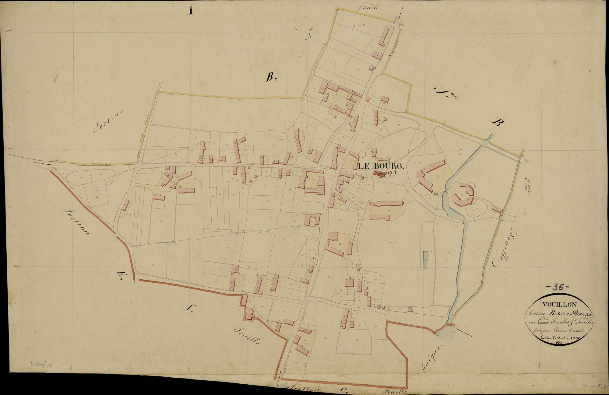 Vouillon - Section B3, dite du Bourg.