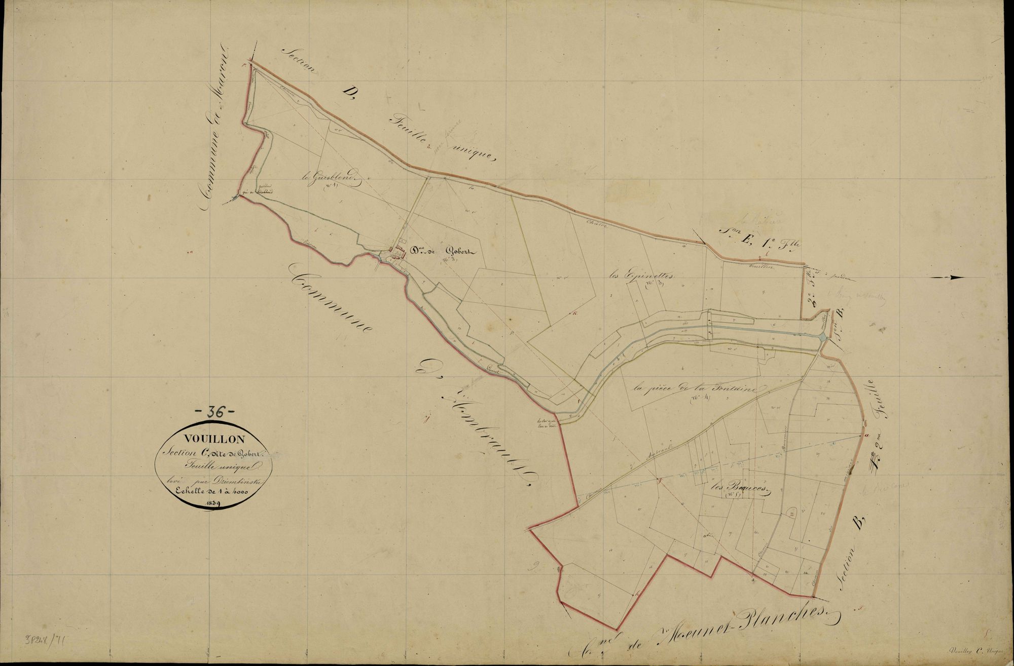 Vouillon - Section C, dite de Gobert.