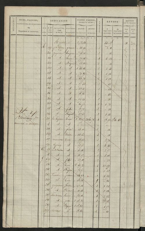 Matrice de rôle pour la contribution cadastrale, art. 168 bis à 310.