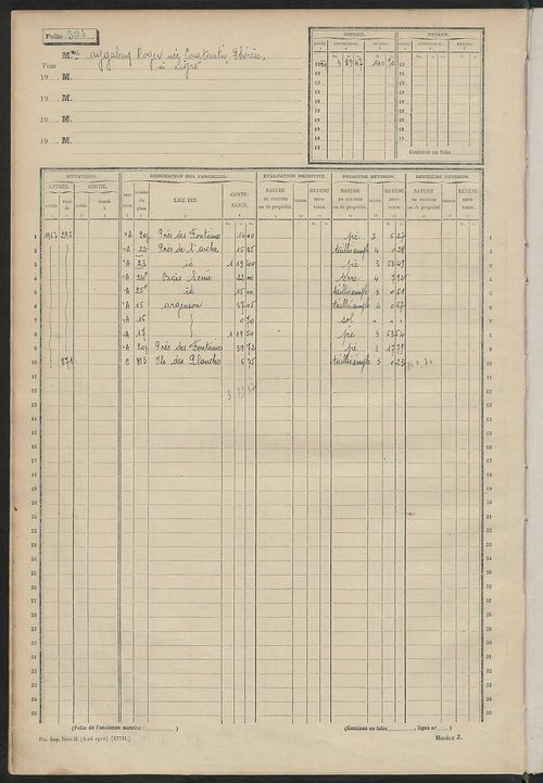 Matrice des propriétés non bâties, fol. 493 à 988.