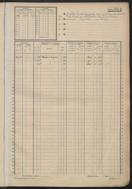 Matrice des propriétés non bâties, fol. 493 à 988.