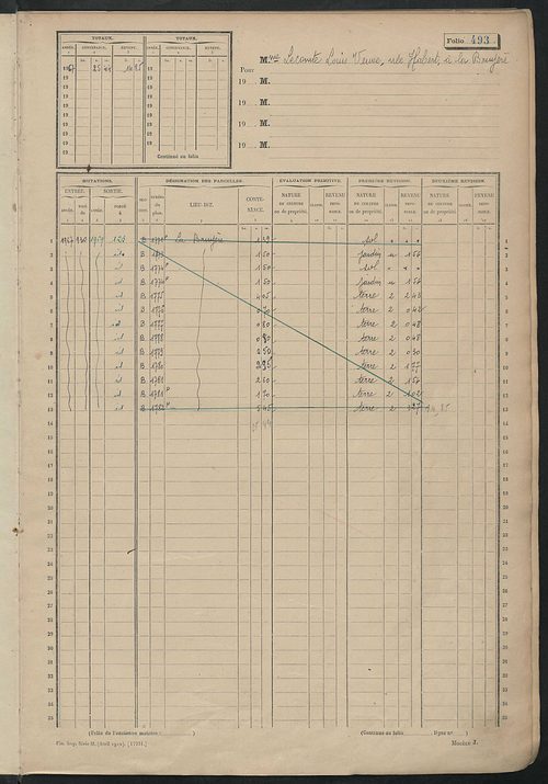 Matrice des propriétés non bâties, fol. 493 à 988.