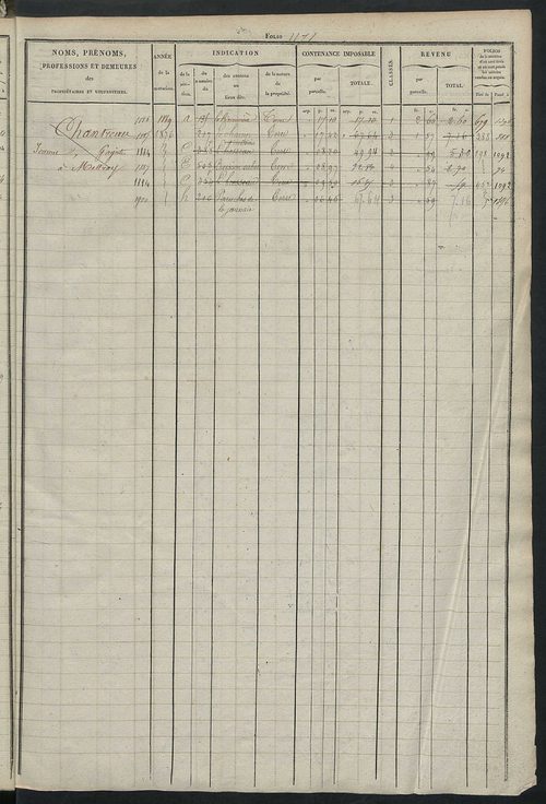 Matrice des propriétés foncières, fol. 1165 à 1724 ; récapitulation des contenances et des revenus de la matrice cadastrale, 1826 ; table alphabétique des propriétaires.