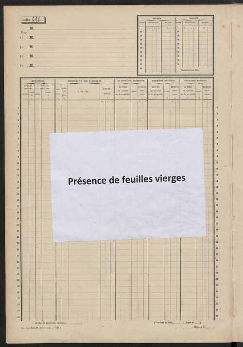 Matrice des propriétés non bâties, fol. 493 à 570.