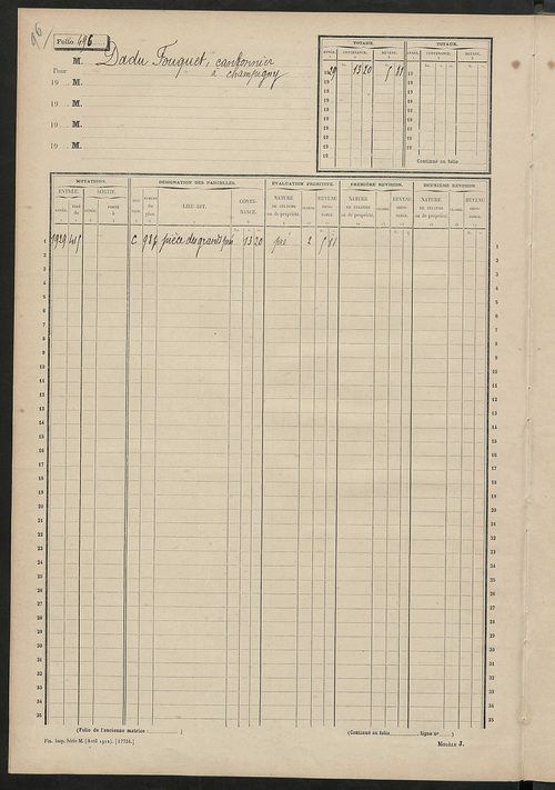 Matrice des propriétés non bâties, fol. 493 à 570.