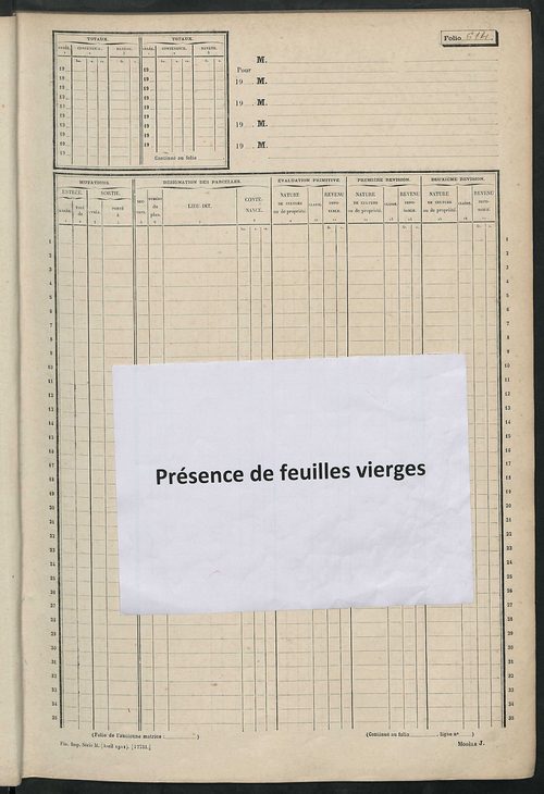 Matrice des propriétés non bâties, fol. 600 à 1191.