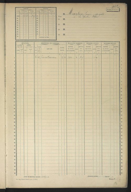 Matrice des propriétés non bâties, fol. 1192 à 1791.