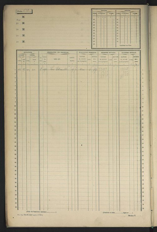 Matrice des propriétés non bâties, fol. 601 à 1198.