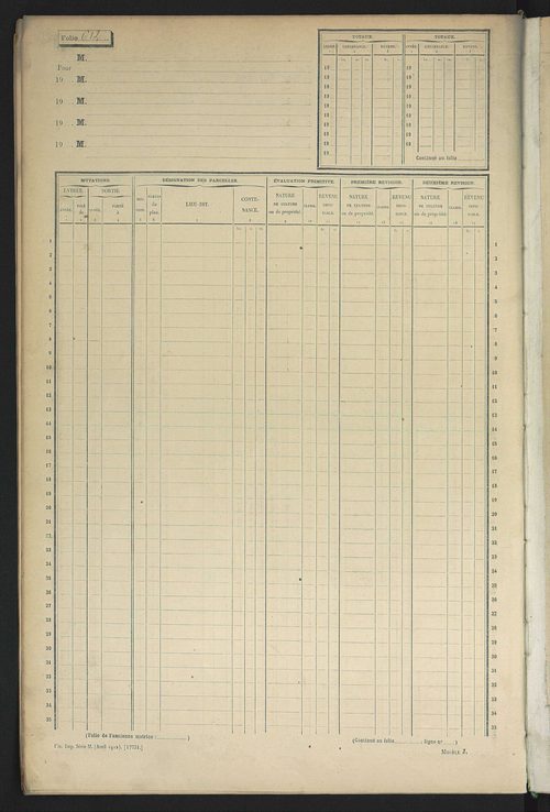Matrice des propriétés non bâties, fol. 601 à 1198.