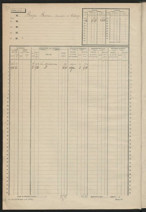Matrice des propriétés non bâties, fol. 1199 à 1798.