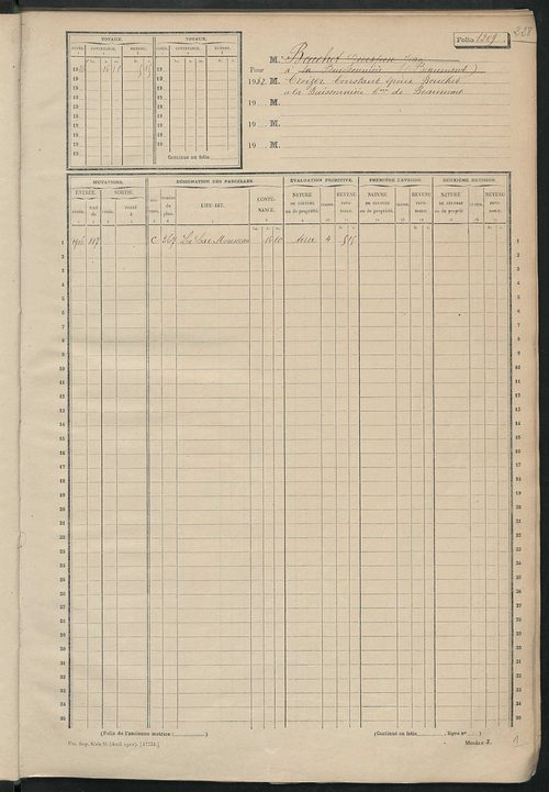 Matrice des propriétés non bâties, fol. 1199 à 1798.