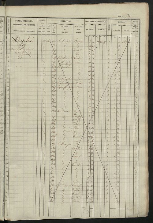 Matrice des propriétés foncières, fol. 521 à 1060.