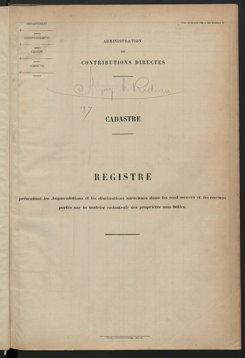 Matrice des propriétés foncières, fol. 2462 à 2674 ; table alphabétique des propriétaires.