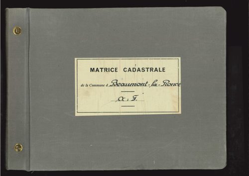 Table des comptes de la matrice. Comptes actifs personnes morales et A - F.