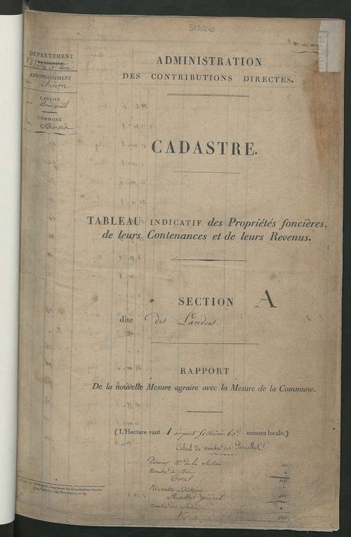 Etats de sections.