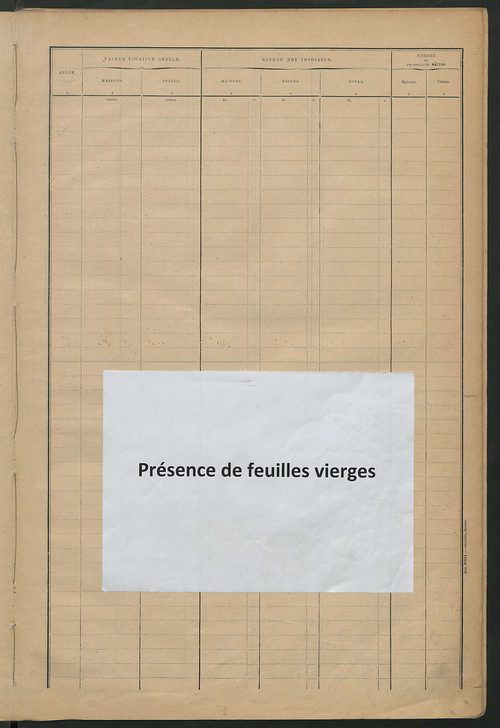 Matrice des propriétés bâties ; récapitulation ; table alphabétique des propriétaires.
