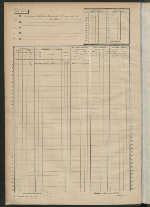 Matrice des propriétés non bâties, fol. 489 à 664.