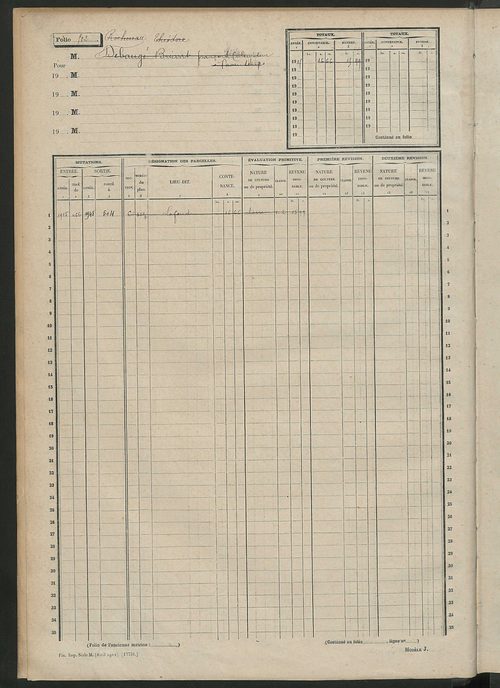 Matrice des propriétés non bâties, fol. 489 à 664.