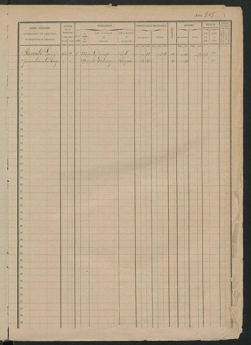 Matrice des propriétés foncières, fol. 913 à 1324.