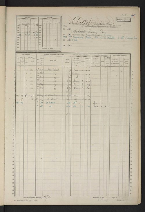 Matrice des propriétés non bâties, fol. 1 à 600.