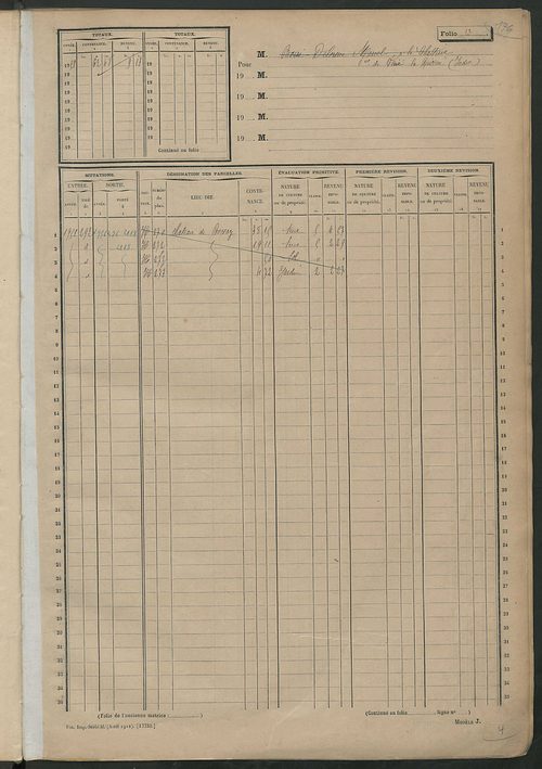 Matrice des propriétés non bâties; fol. 1 à 600.