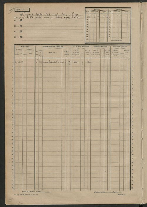Matrice des propriétés non bâties; fol. 1 à 600.