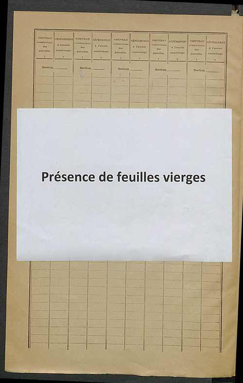 Sections J à P.