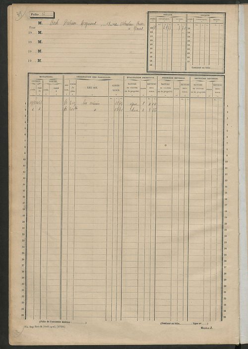 Matrice des propriétés non bâties; fol. 1 à 600.