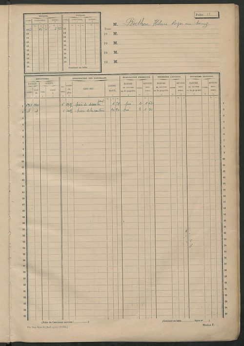 Matrice des propriétés non bâties; fol. 1 à 600.