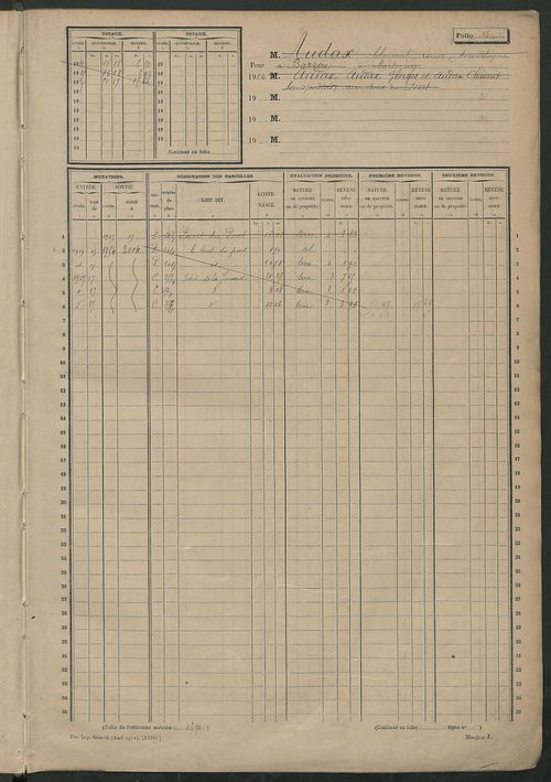 Matrice des propriétés non bâties; fol. 1 à 600.