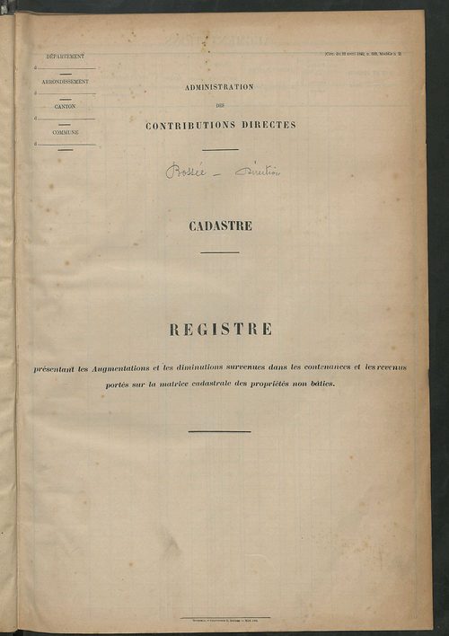 Matrice des propriétés foncières, fol. 601 à 621 ; table alphabétique des propriétaires.