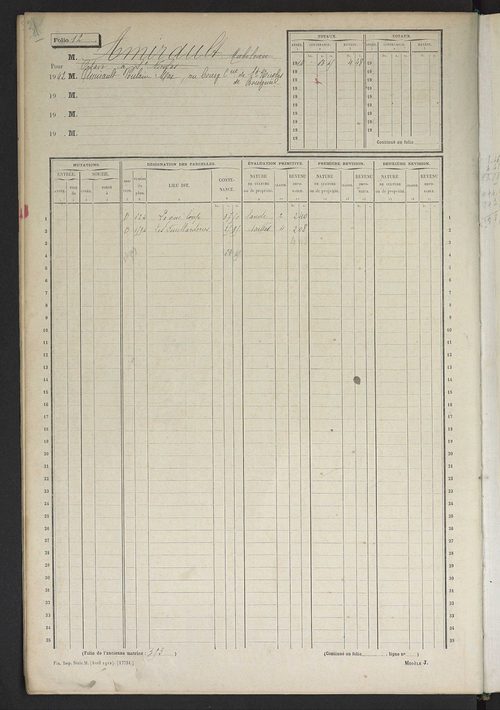 Matrice des propriétés non bâties, fol. 1 à 600.