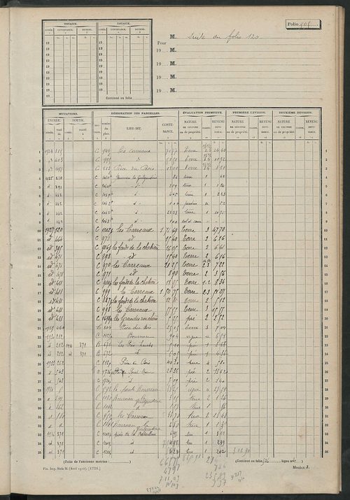 Matrice des propriétés non bâties, fol. 493 à 586.