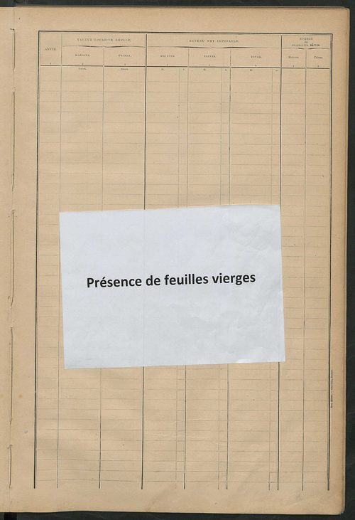 Matrice des propriétés bâties ; récapitulation ; table alphabétique des propriétaires.