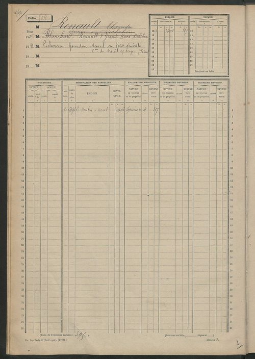 Matrice des propriétés non bâties, fol. 493 à 863.
