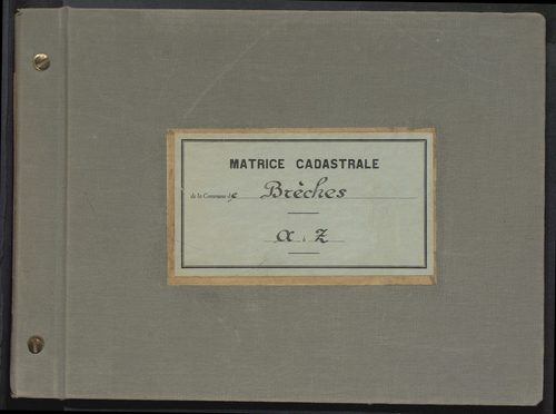 Table des comptes de la matrice. Comptes actifs personnes morales et A - Z.
