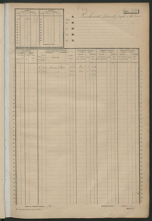 Matrice des propriétés non bâties, fol. 497 à 804.