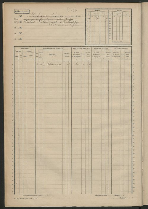 Matrice des propriétés non bâties, fol. 497 à 804.