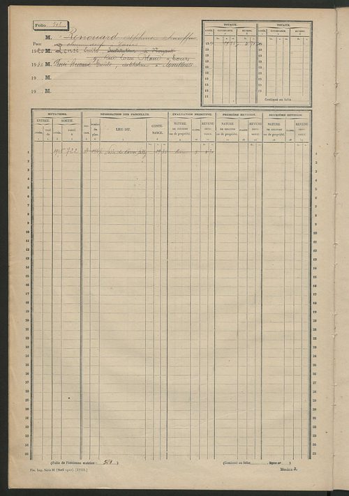 Matrice des propriétés non bâties, fol. 497 à 804.