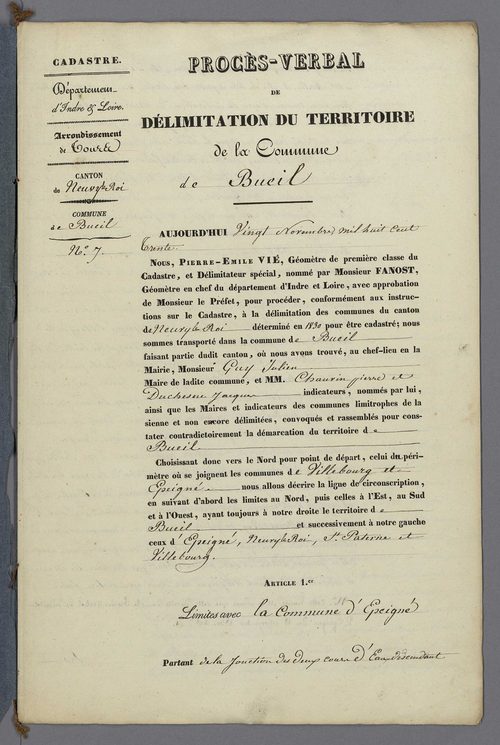 Bueil-en-Touraine (1830)