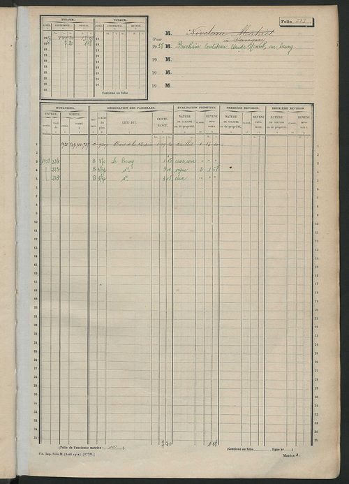 Matrice des propriétés non bâties, fol. 501 à 1000.