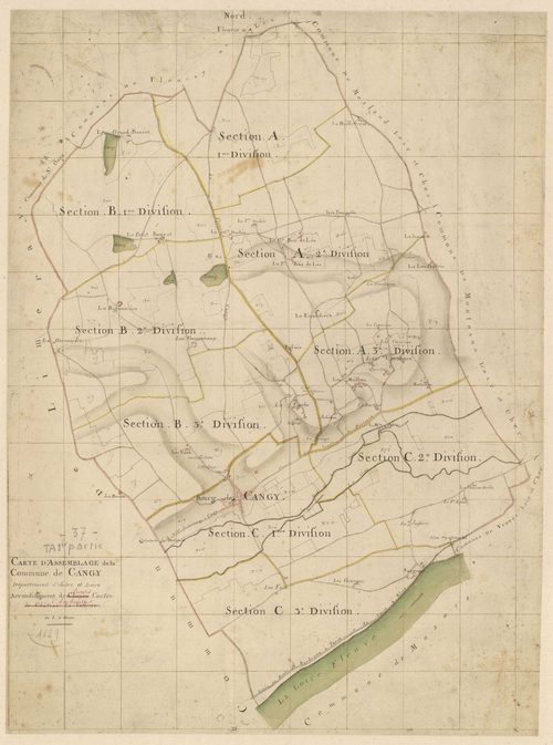 Tableau d'assemblage de Cangey