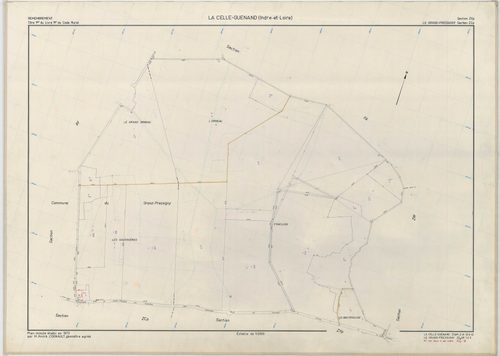 Section ZX, feuille 1b avec extension sur Le Petit_Pressigny
