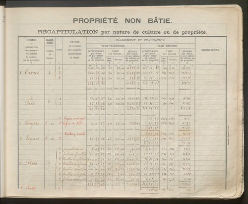 Table des comptes de la matrice. Comptes actifs personnes morales et A - P.