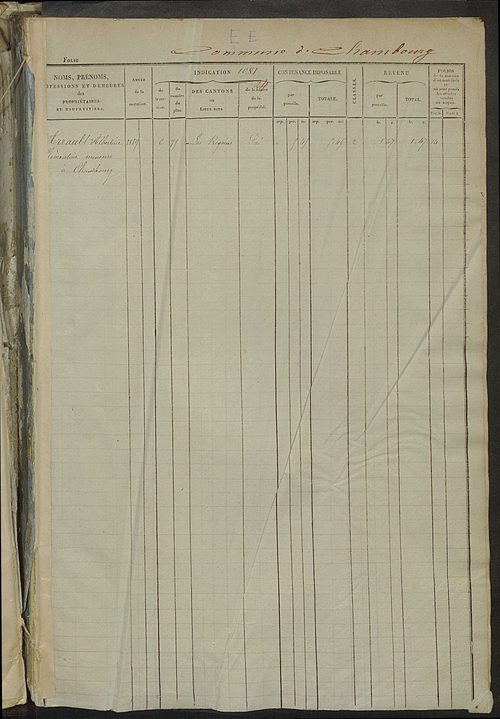 Matrice des propriétés foncières, fol. 1081 à 1520 ; récapitulation des contenances et des revenus de la matrice cadastrale, 1828 ; table alphabétique des propriétaires.