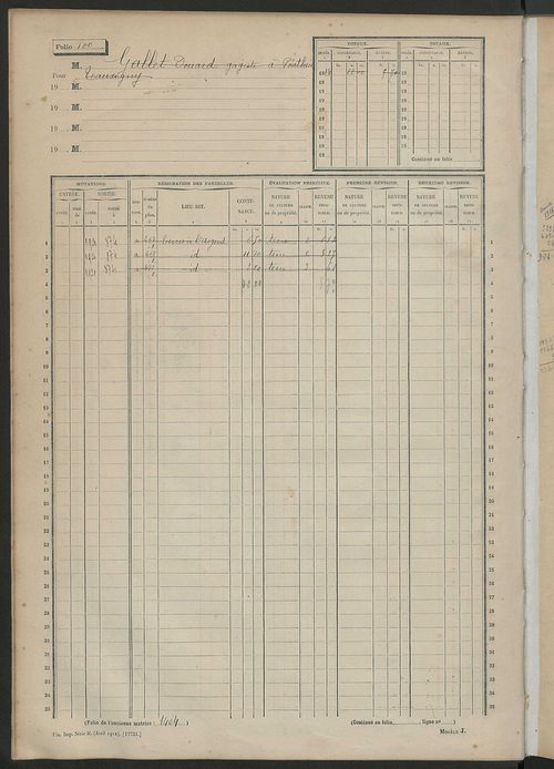 Matrice des propriétés non bâties, fol. 489 à 1073.