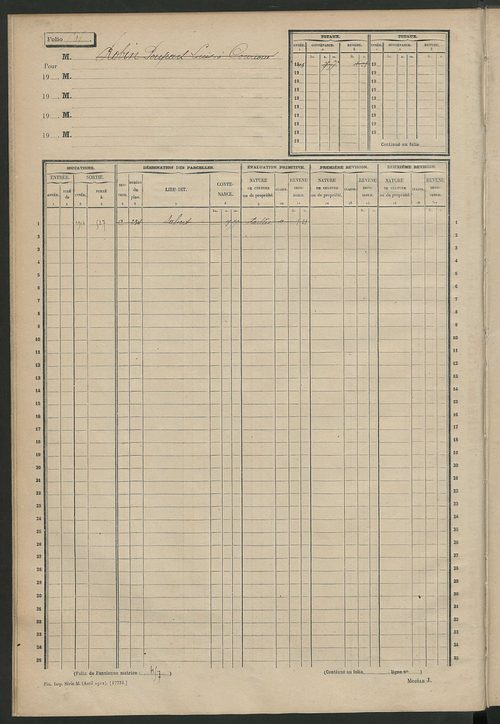Matrice des propriétés non bâties, fol. 493 à 912.